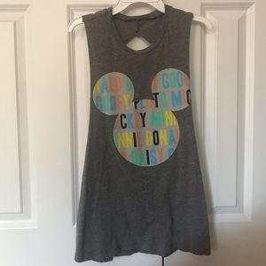 Cutout Mickey Mouse Tank Top